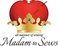 Madam to Sews expert stitching, alterations and tailor shop logo